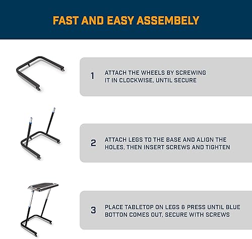 Miniatura 6 de Alpcour Mesa de entrenamiento de bicicleta  Mesa de estación de trabajo portátil multitarea para ciclismo y ejercicio  Altura ajustable con