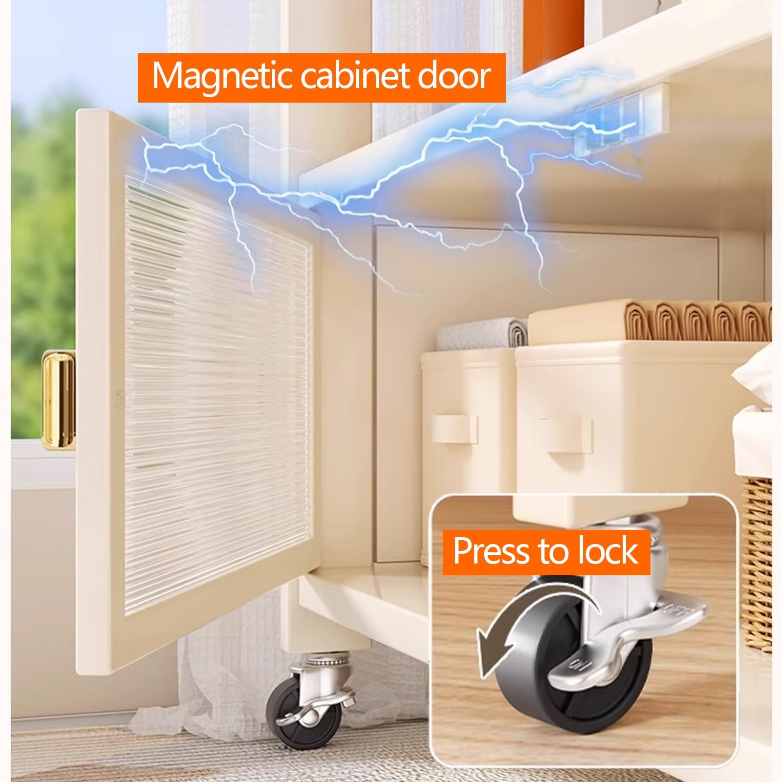 Armario Ropero Metalico Estanteria y Barra Fuerte Capacidad de Carga Armario Esquinero Dormitorio Juvenil con Ruedas para Dormitorios y Apartamentos(White,60x34x171cm)