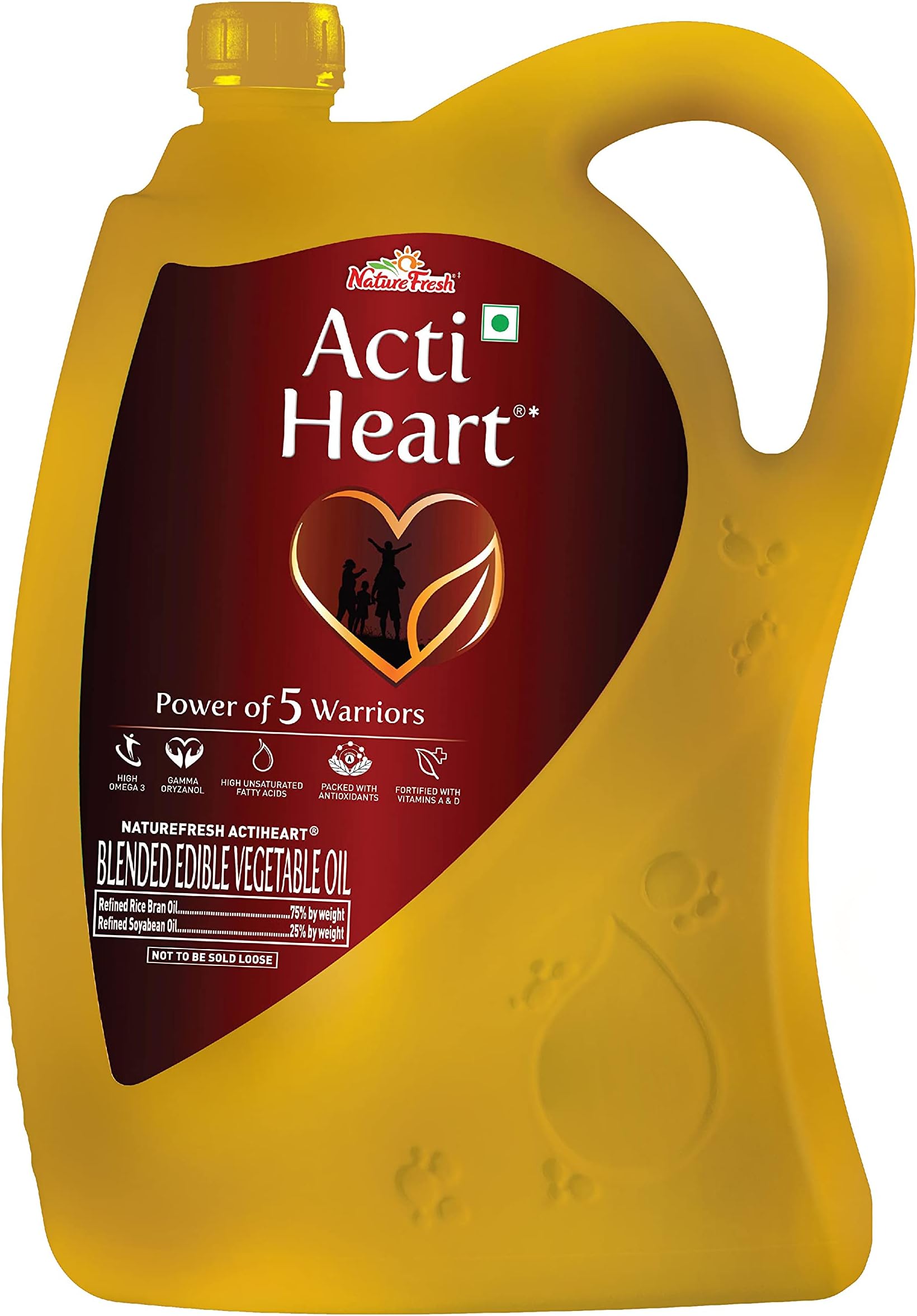 Nature Fresh Acti Heart Edible Oil Tin, 5L