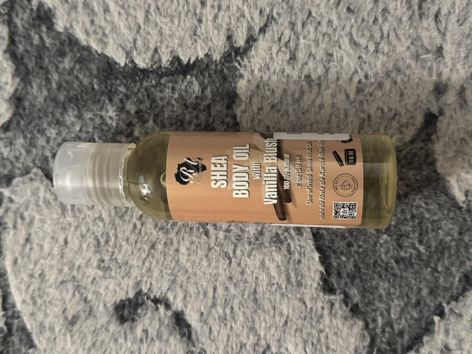 RA COSMETICS Shea Body Oil, Vanilla Blush – Lightweight African Body Oil with Unrefined Shea Nut Oil from Ghana – Hydrating Moisturizer for Dry Skin – Softens & Smoothes Skin from Head to Toe – 2oz
