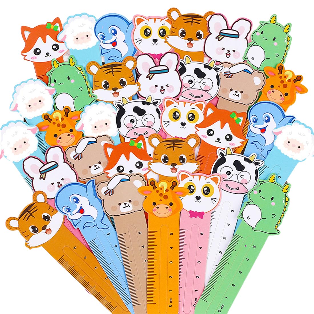 VODAFQS 50 marcadores Infantiles de Animales Coloridos, Bonitos y Divertidos marcadores de Dibujos Animados de Colores para niños