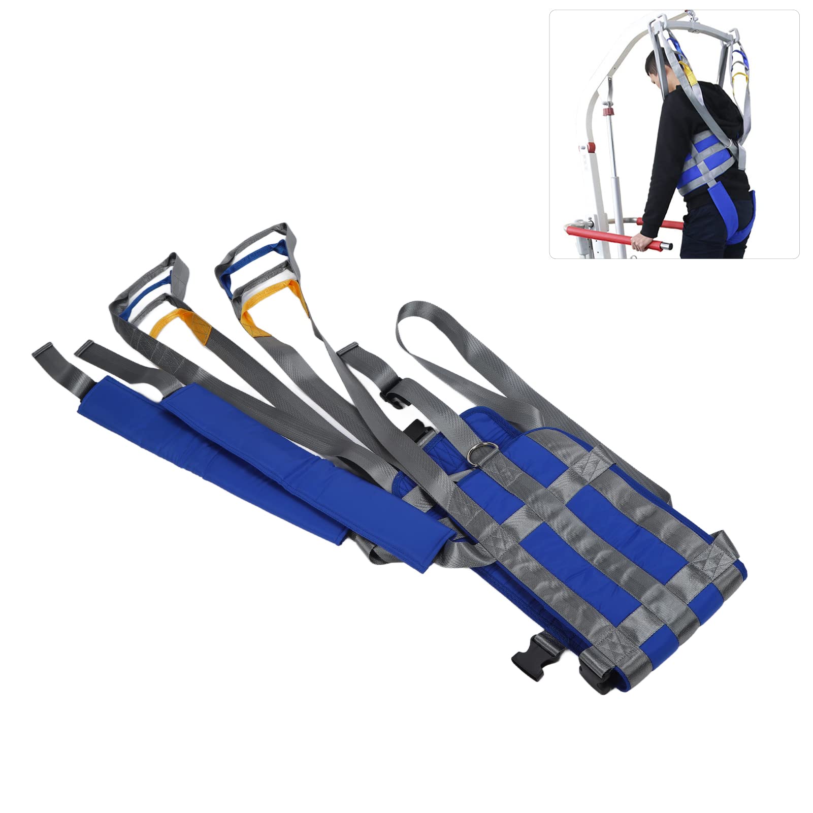 Elevador de Pacientes Eslingas Médicas Ayudas para Caminar de Pie Correa de Cinturón de Transferencia de Cuerpo Completo para Muslo Cintura de Cadera Soporte Lumbar para la Espalda Ejercicio de Pierna