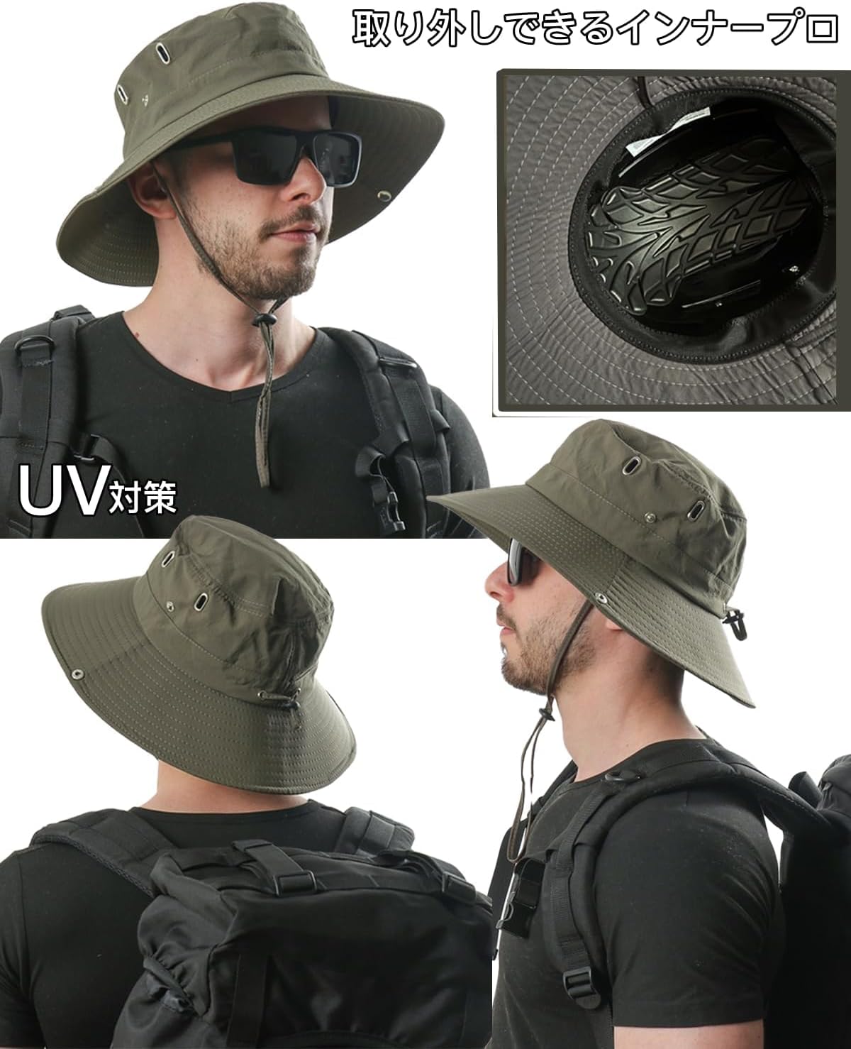 AUFDOPF自転車 ヘルメット 内蔵 帽子型 自転車ヘルメット キャップ CE認証 サイクリング 帽子型ヘルメット 頭囲52~60cm 安全 軽量 プロテクター あご紐付き レディース 男性 女性 兼用 耐衝撃 普段着 サイクル メンズ 大人 通勤 通学