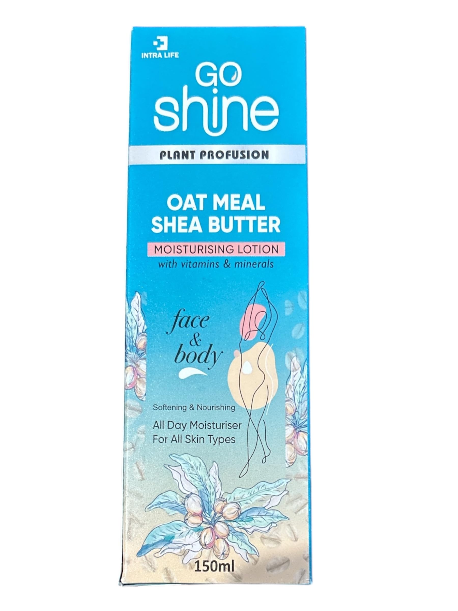 Go Shine Oat Meal Shea Butter Moisturising Lotion, Face and Body, All Skin Types, 150ml-picture-51