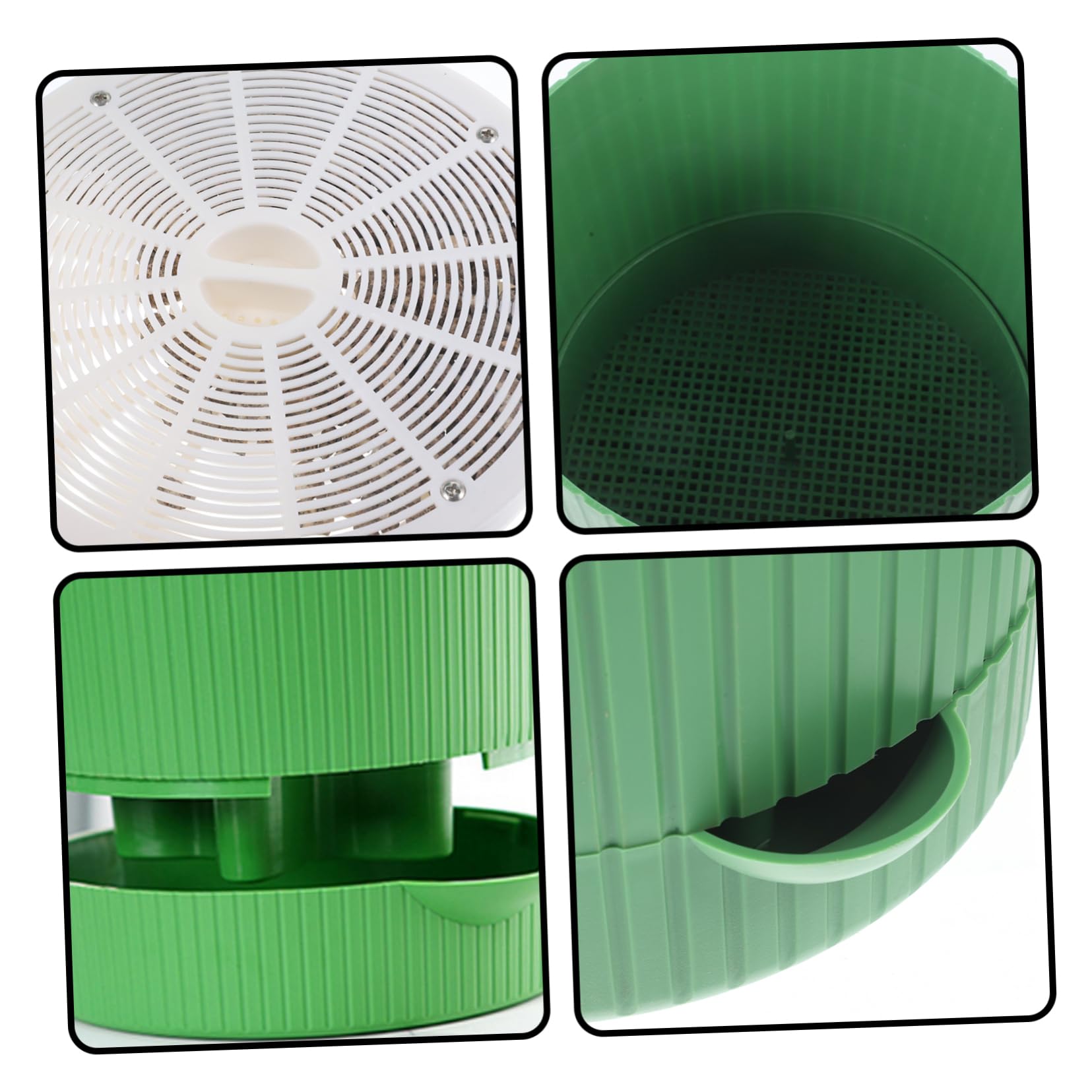 Cabilock Germoir pour Graines à Germer, Kit de Culture de Germes de Haricots en PP et Pierre, Réutilisable, Design D’évacuation D’Eau, pour Maison et Jardin | Vert, Sortie D’eau et Structure Respirante, pour Soja et Graines de Blé, Usage Porche et Jardin