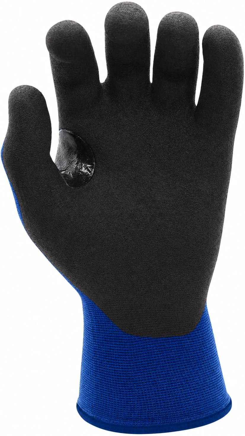 Octogrip Nitrile Coated Work Gloves, Large, 6-Pair Pack, 18-Gauge Breathable Liner, Touchscreen Compatible, Abrasion Resistant Grip for Construction, Landscaping, Automotive & DIY
