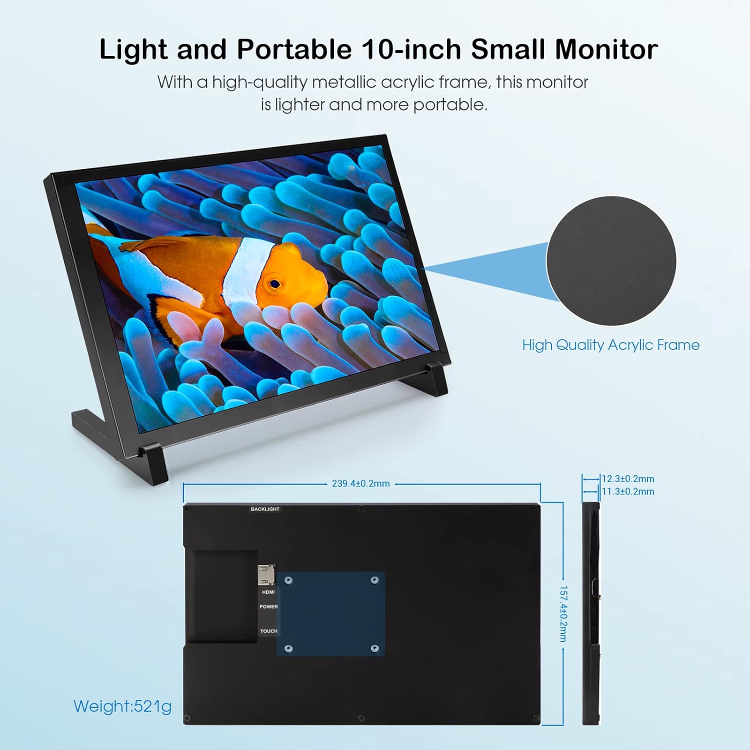 ELECROW Monitor portatile, 10 pollici, monitor touch screen 1280 x 800 HDMI per PC, Raspberry Pi, stampante 3D, funziona come monitor da gioco, monitor CCTV e monitor PC, schermo Raspberry Pi ELECROW Monitor portatile, 10 pollici, monitor touch screen 1280 x 800 HDMI per PC, Raspberry Pi, stampante 3D, funziona come monitor da gioco, monitor CCTV e monitor PC, schermo Raspberry Pi