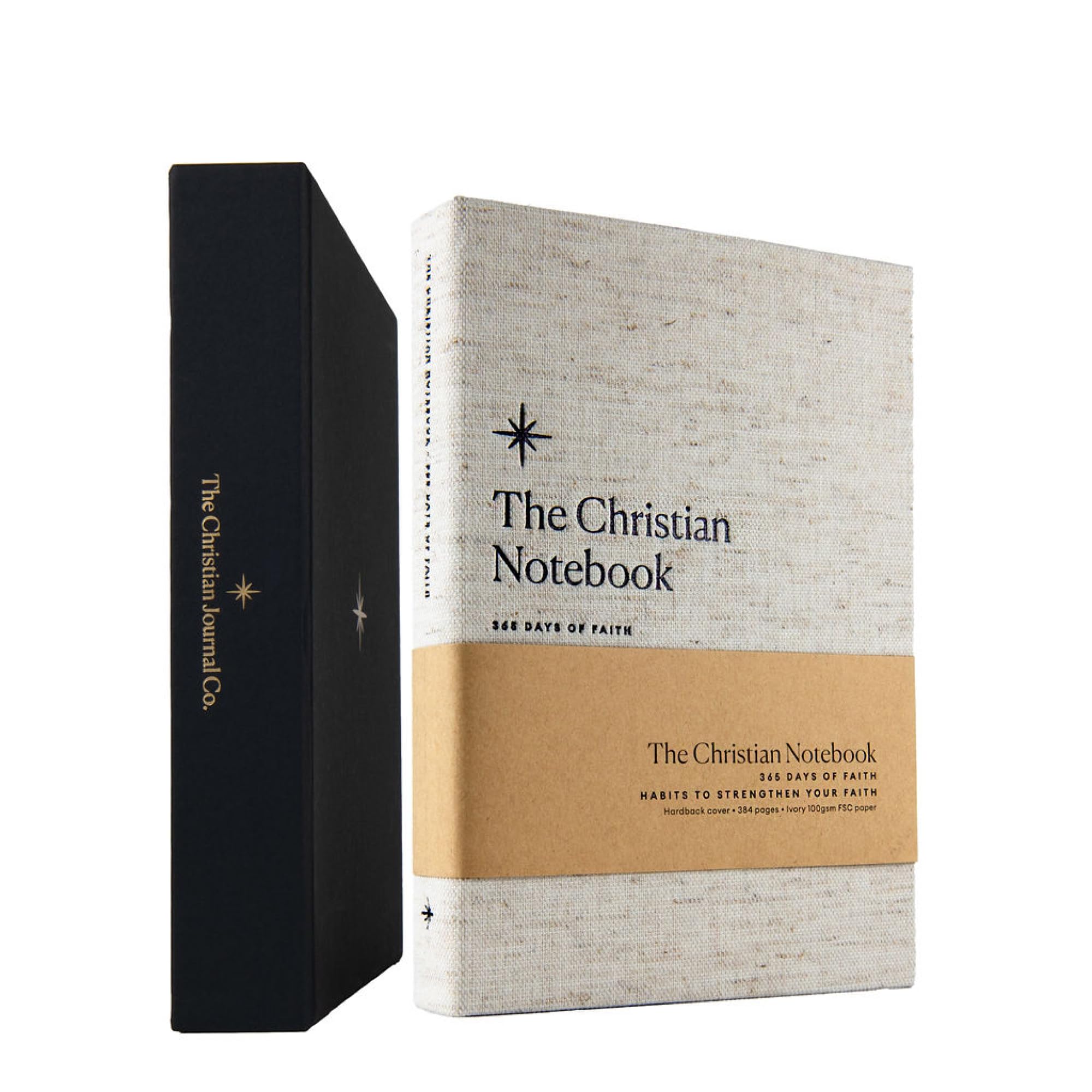 Christian Journal Co 365 Days Of Faith Notebook - Hardback Cotton | Faith, Bible Study & Self-Reflection Diary | Daily Spiritual Companion for Prayer, Bible Study & journaling | Beautiful Gift Box