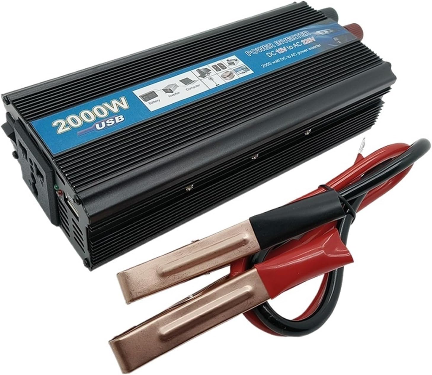 12V to 220V high-Power 500W 1000W 2000W Corrected Wave Solar Vehicle Inverter(12V1000W)