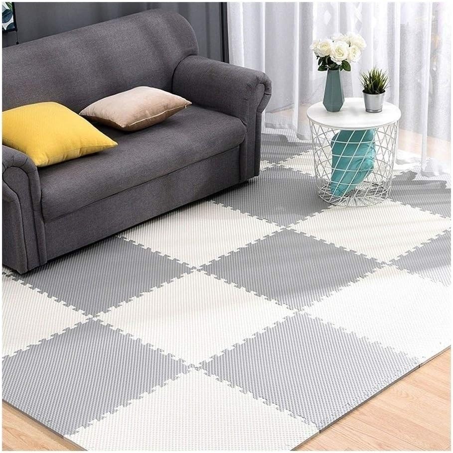 ALGFree Puzzle Exercise Mat Baby Children Foam Interlocking Floor Mats Waterproof Non-Slip Bedroom School Protective Flooring, 1.4cm Thick, Multiple Colour (Color : A, Size : 30x30x1.4cm-12 pcs)