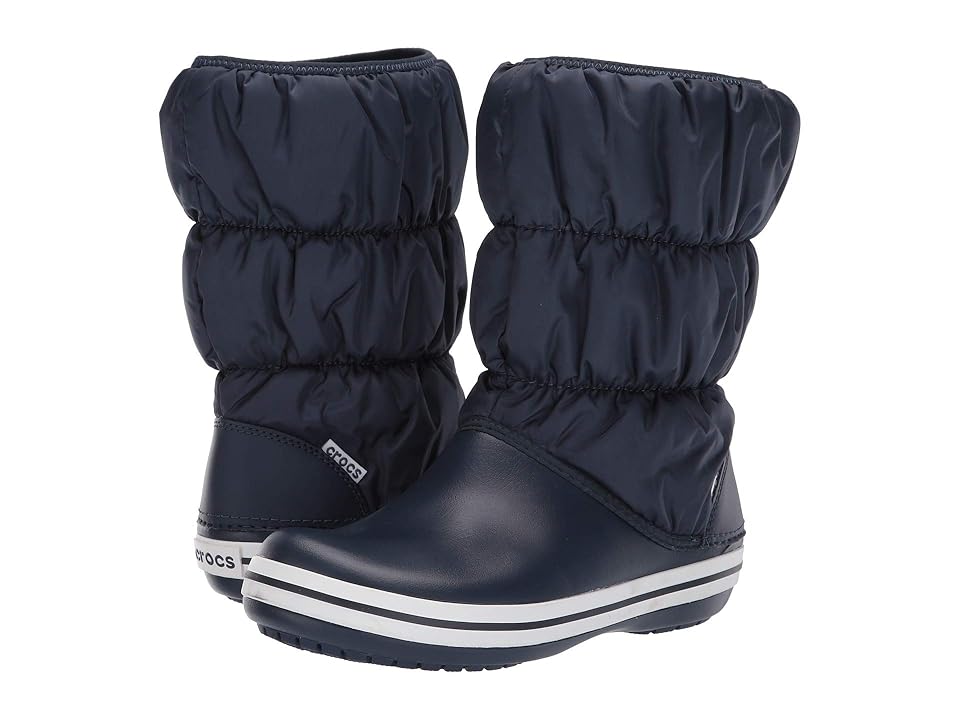 

Crocs Winter Puff Boot (Navy/White) Women's Boots