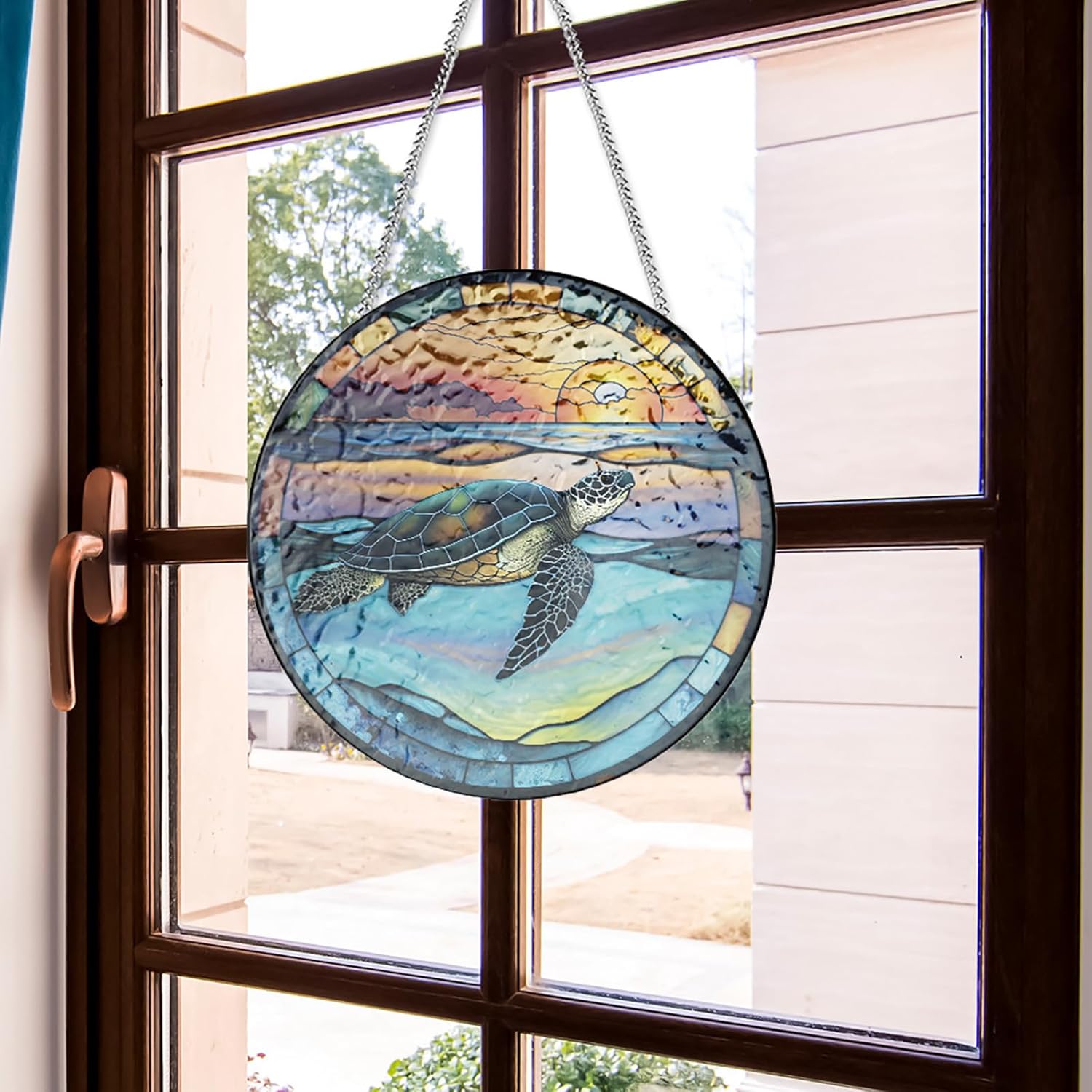 おひさまモチーフ ステンドグラス パネル ステンドグラスおひさま