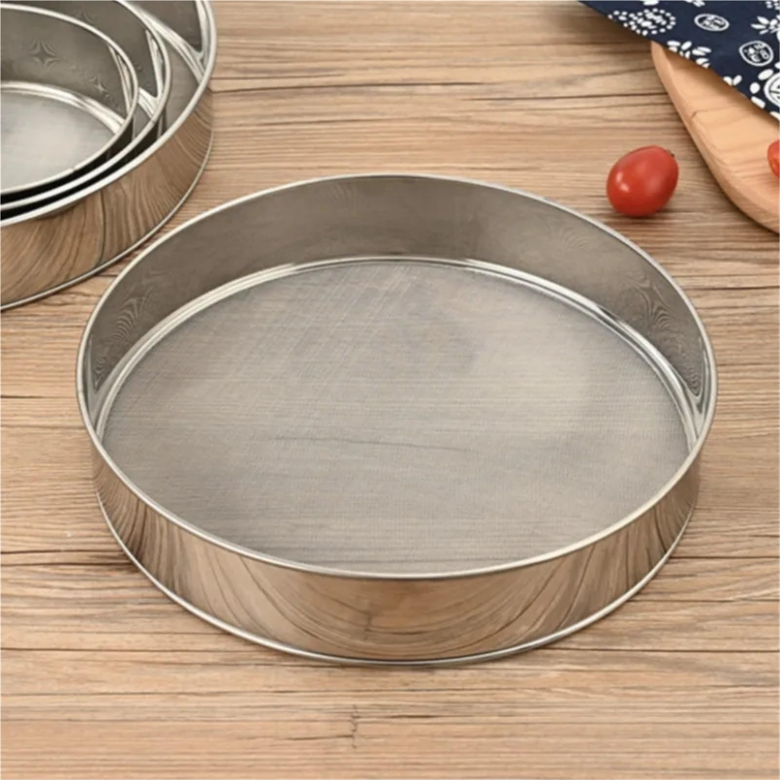 Setaccio da giardino Setaccio for terreno Maglia in acciaio inossidabile 18 cm Strumento da giardinaggio for farina, tè, pasta(18cm)