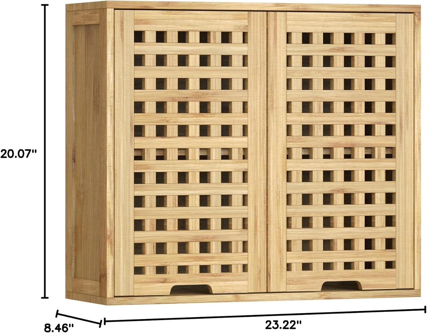 ZYBT Wall Mounted, Over The Toilet Storage, Bamboo Medicine Cabinets with Doors and Shelves, Medicine Cabinet Organizer, Wall Storage for Bathroom Kitchen Living Room