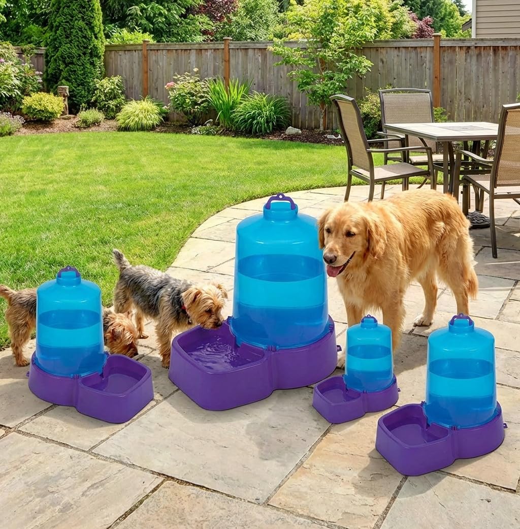Suinga Bebedero Botella Perros y Gatos 8L Pack 5 | Fabricado en plastico Resistente | Ideal para Mascotas hogar y Exterior