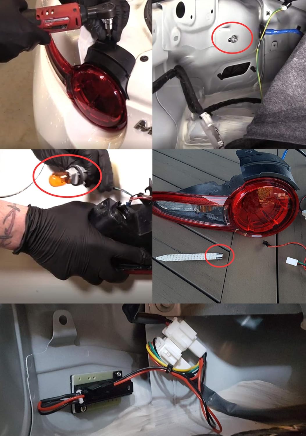 iJDMTOY 54-SMD Amber Full LED Sequential Dynamic Flash Turn Signal Lighting Kit Compatible With 2016-up Mazda MX-5 ND Taillamps