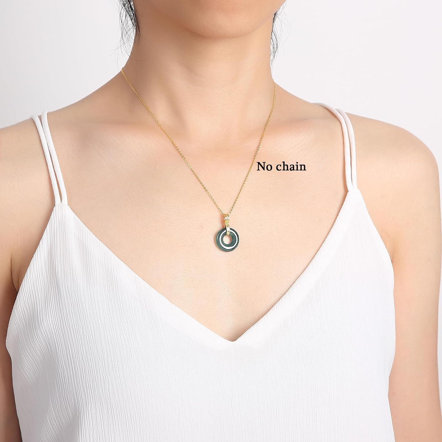 Real Green Jade Pendant for Women Donut/Heart/Rose/Lotus/Flowers/Clover/Teardrop Genuine Certified Jadeite Charm Jewelry with Rope Chain - Image 4