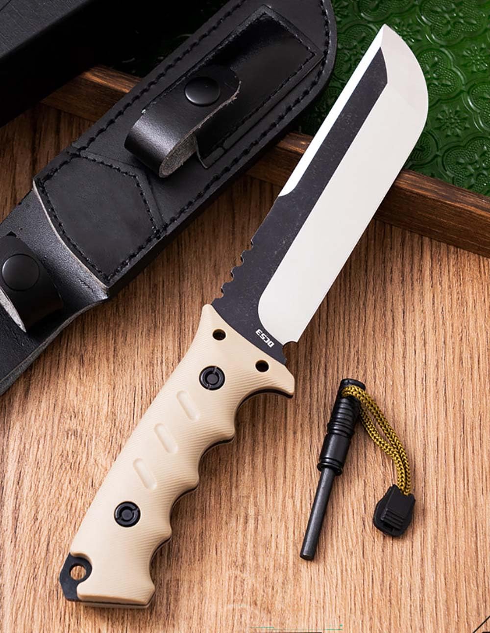 Festes Gegen Full Tang messer Edc Outdoor Jagdmesser Feststehende klinge tanto, gegen Einhandmesser, gerade scharfe stahl messer aus ABS griff, Hohe Härte fixed knife, Gürtelmesser mit Kydex scheide