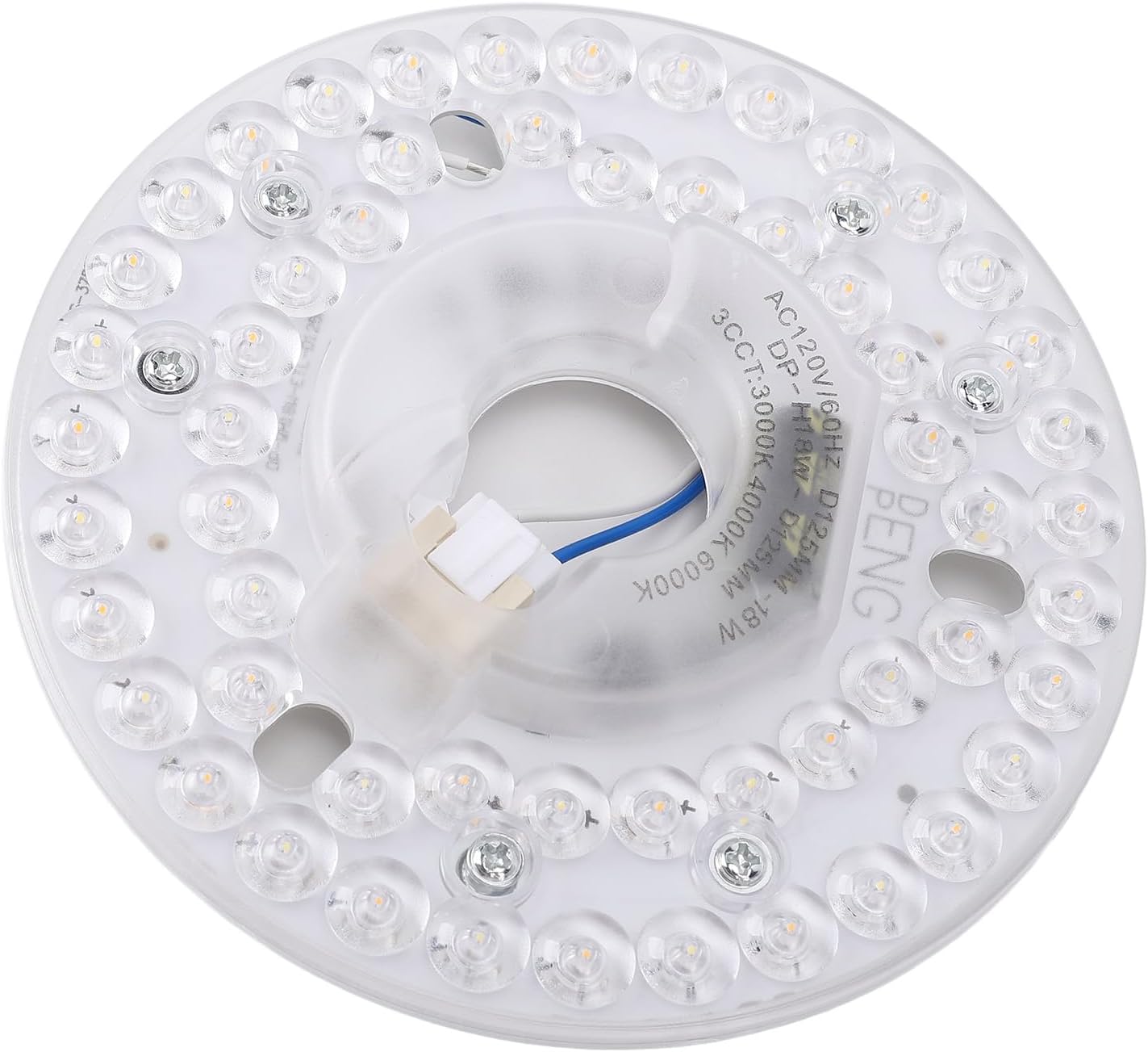 Sanpyl 4.92 Inch Retrofit Light Kit for Ceiling Fan, LED Light Replacement Panel Color Temperature Adjustable 3000K 4000K 6000K, Dimmable Ceiling Light Board (120V)