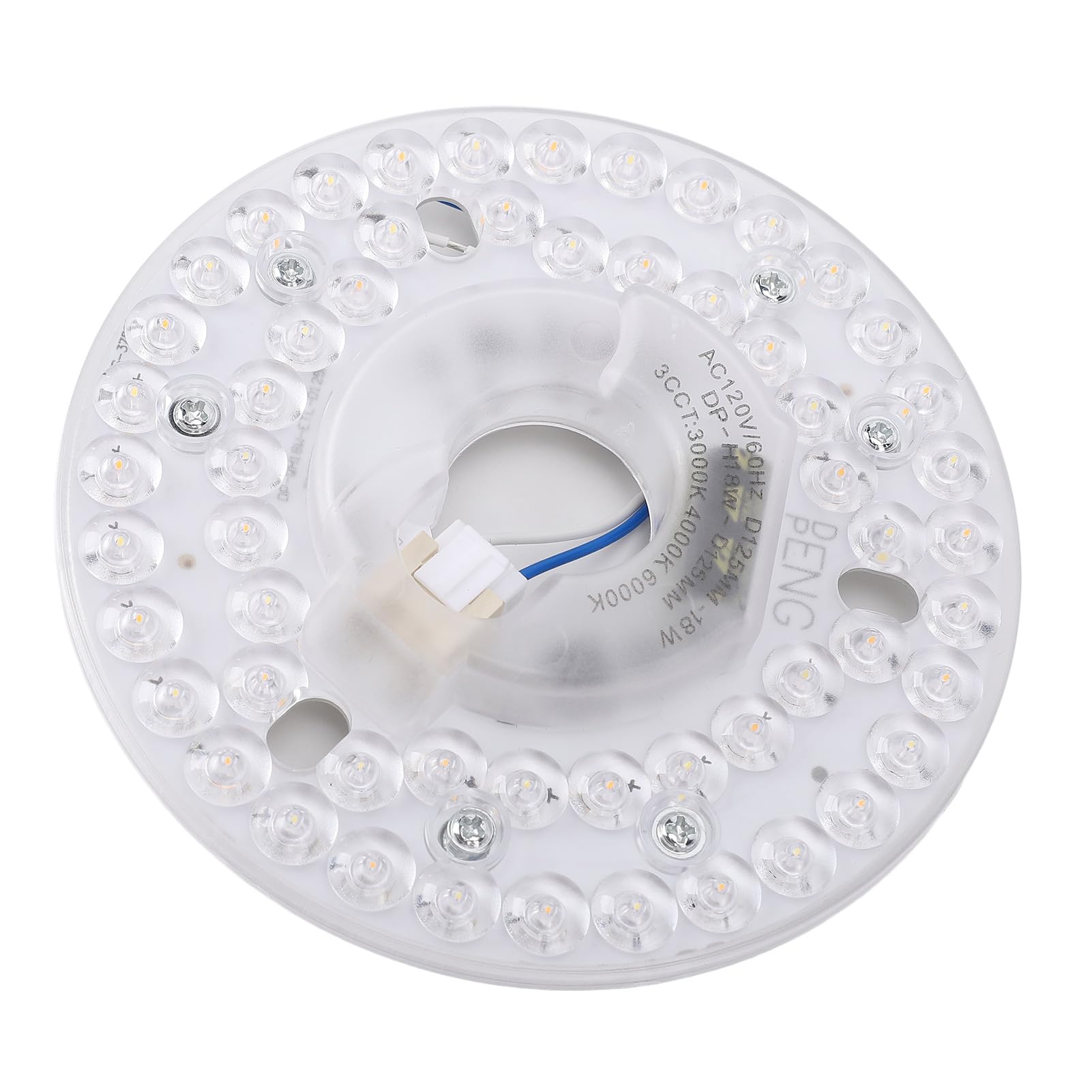 VELATEMOR 4.92 Inch LED Ceiling Fan Light Retrofit Kit, 18W 3CCT 3000K 4000K 6000K Dimmable Round Ceiling Light, Replacement Ceiling Fans with Lights for Bedroom