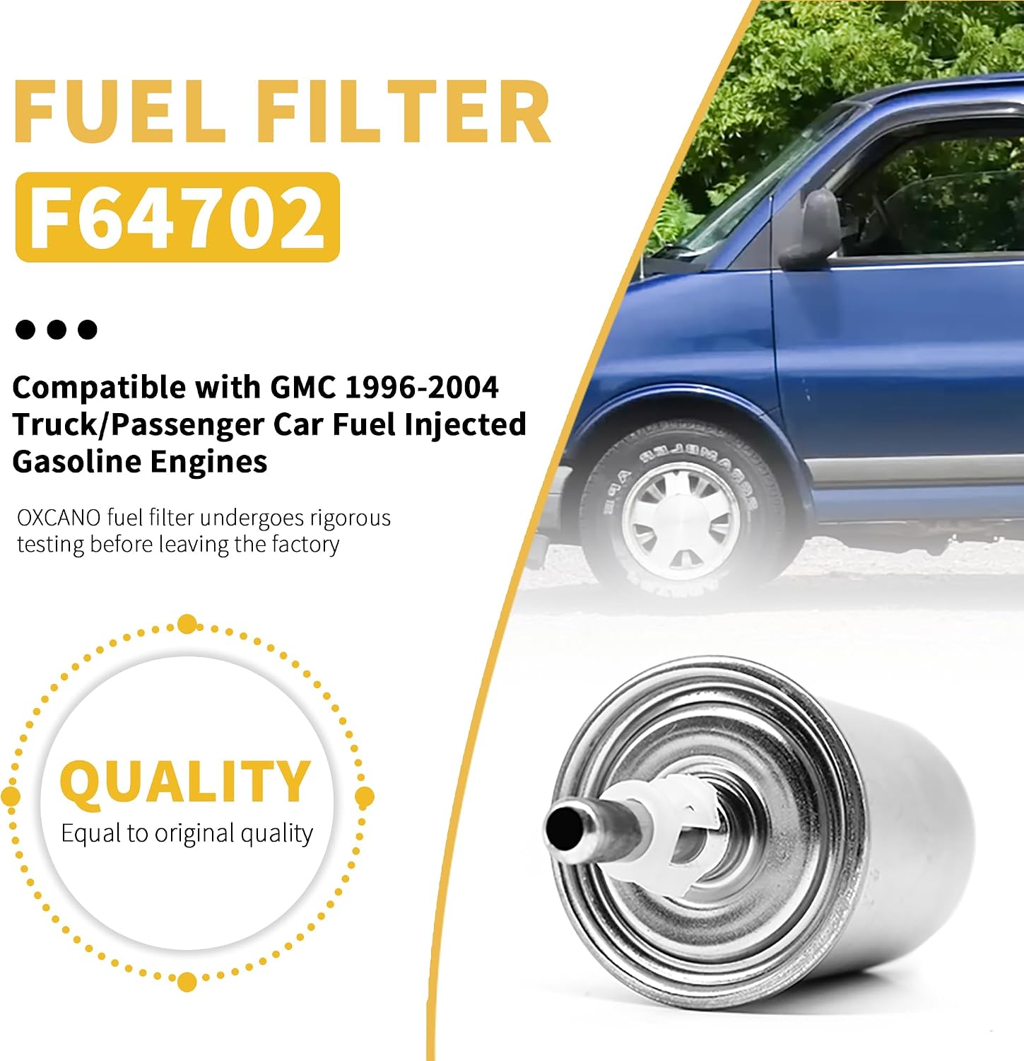 PF-2400 Gasoline Fuel Filter Compatible with 1991-2006 GM Truck/Passenger Car Fuel Injected Engines,Compatible with Chevrolet Colorado 3.5L 2004-2005, Express 3500 5.7L 1996-2002