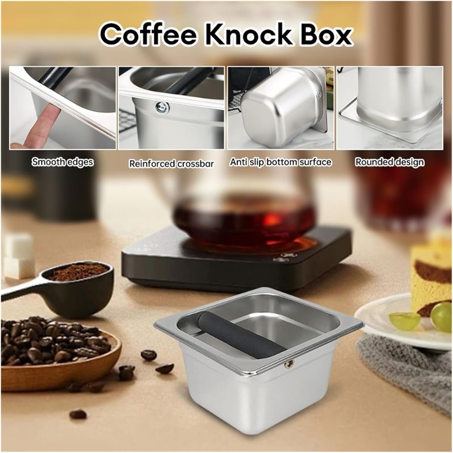 Coffee Box, Espresso Pouring Bucket, Grinding Waste Bucket, Coffee