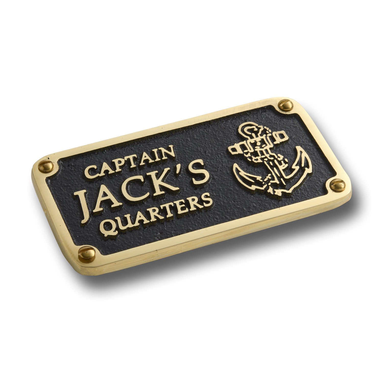 Nautical Style Custom Text Plaque By The Metal Foundry – Humorous Signs Hand Made In England From Solid Cast Brass.