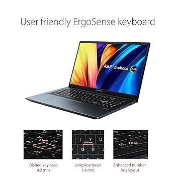 Windowsノート本体 ASUS Vivobook Pro 15 OLED Ryzen 7 ASUS Laptop VivoBook Pro 15 OLED Ultrafino, tela FHD de 15,6