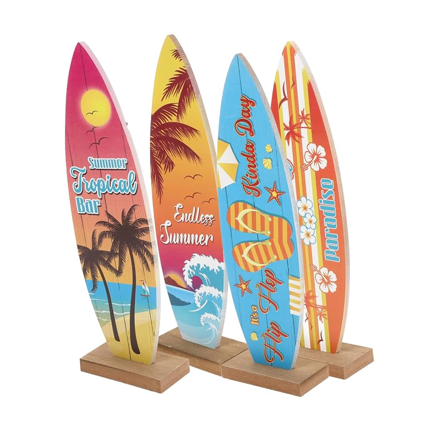サーフボード　木製　インテリア　ミニチュア　フィギア Amazon.co.jp: WRITWAA 木製サーフボード装飾 ミニチュアビーチ