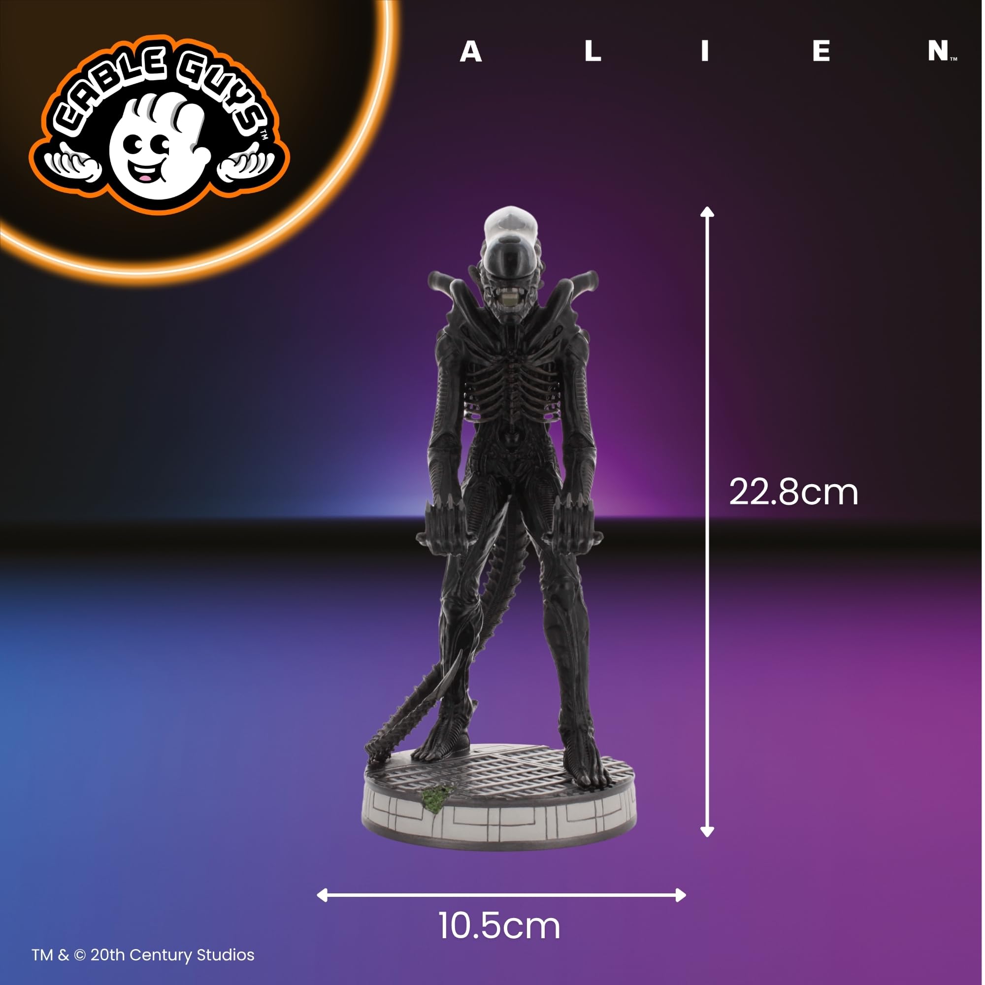 Cableguys Alien Xenomorph - Supporto per controller e porta telefono, accessorio e statuetta per desktop e gamer, compatibile con Xbox, PlayStation e la maggior parte dei controller
