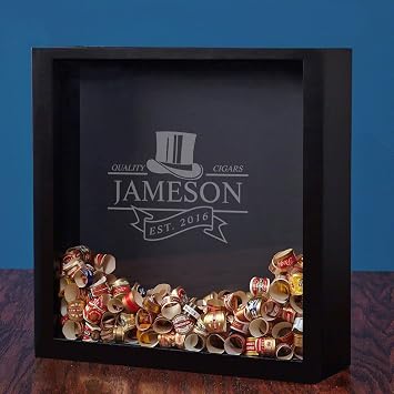 Personalized Cigar Band Shadow Box - Top Notch Cigars Box, Custom Product