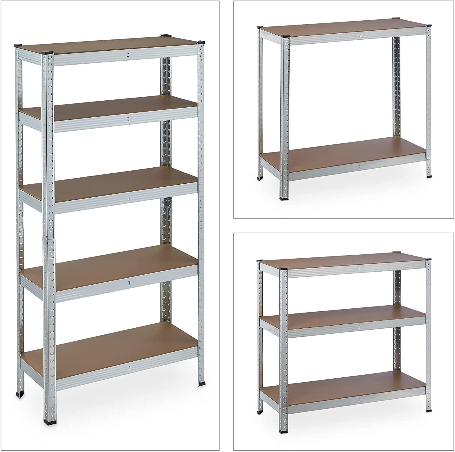 Półki półki Metal ocynkowany 5 Półki magazynowe L70xP30xH150cm