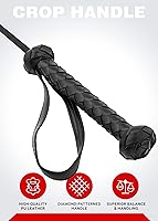 Vista 6 de Sex Whip for Spanking BDSM Flogger 20" Red, Sexy Riding Crop for Adults Bedroom - Sex Toys for Men, Women, Couples
