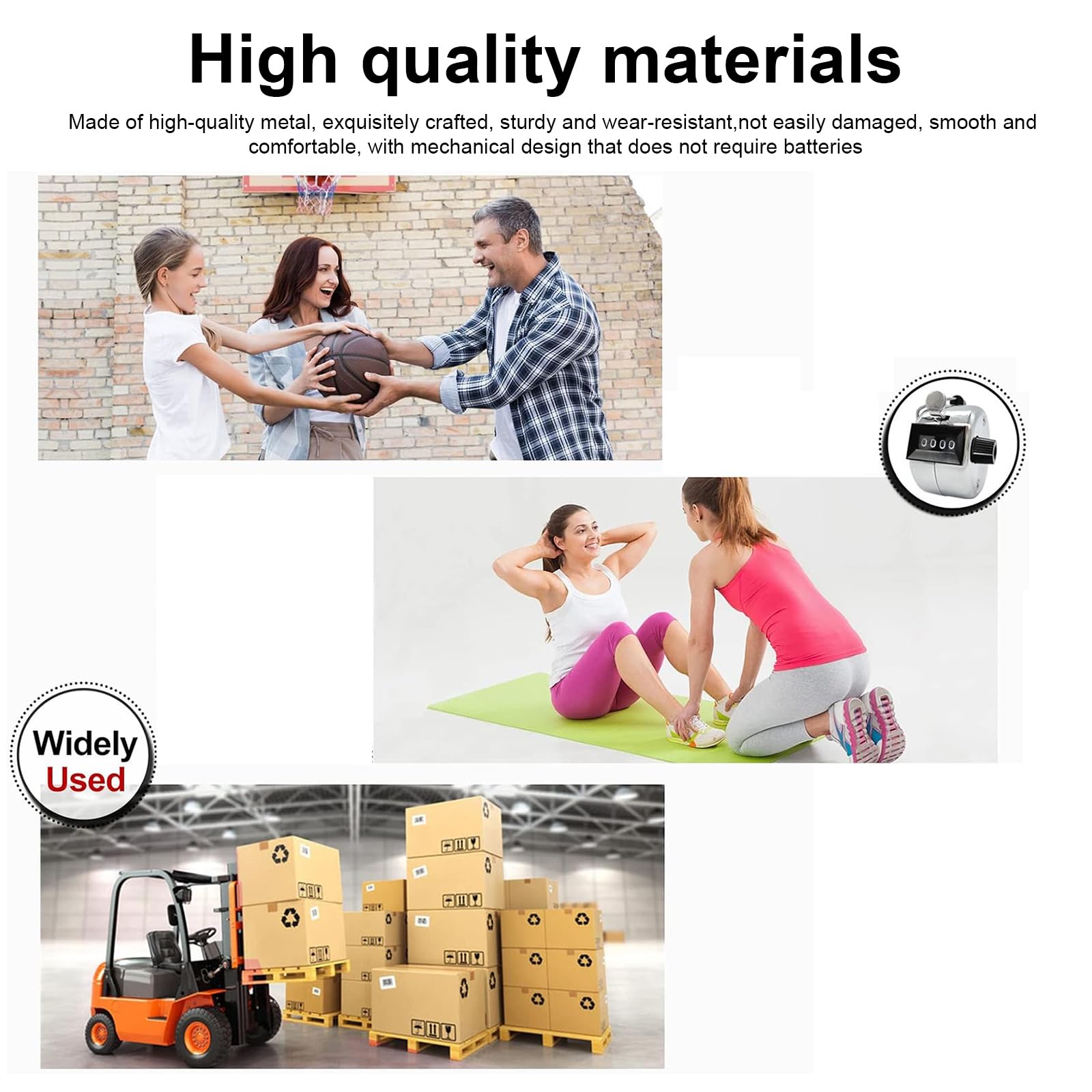 2 Pezzi Contapersone, Conta Persone, Contatore a 4 Cifre, Contapersone Manuale Portatile, con 2 Fischietti, per Scuole, Palestre, Magazzino