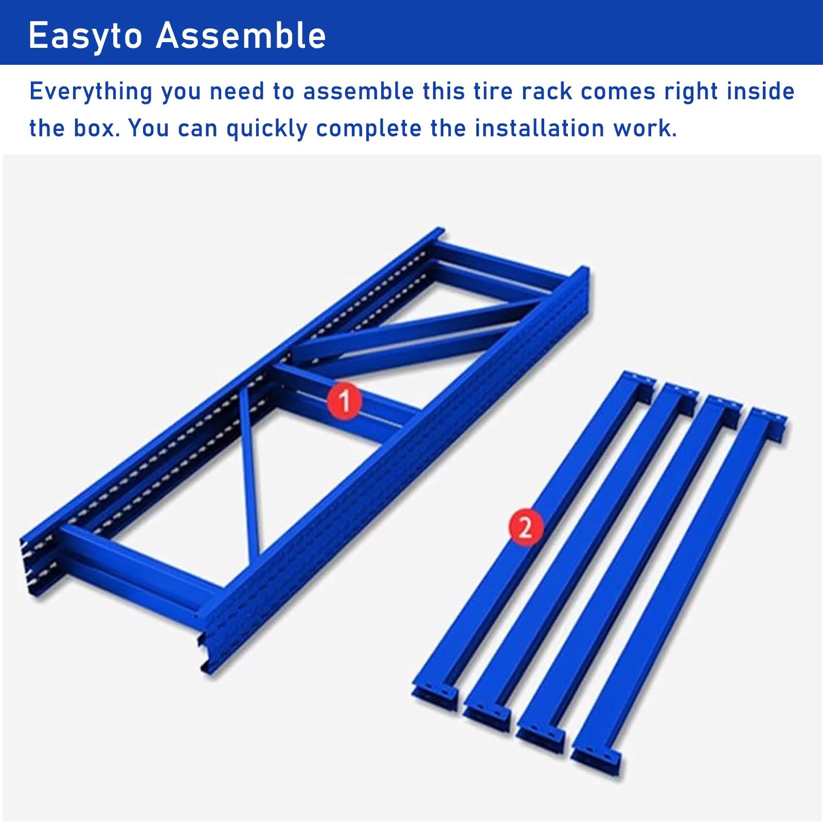 Scaffale portaoggetti per pneumatici resistente – Espositore salvaspazio per auto e officine domestiche – efficiente organizer per pneumatici per il massimo utilizzo dello spazio