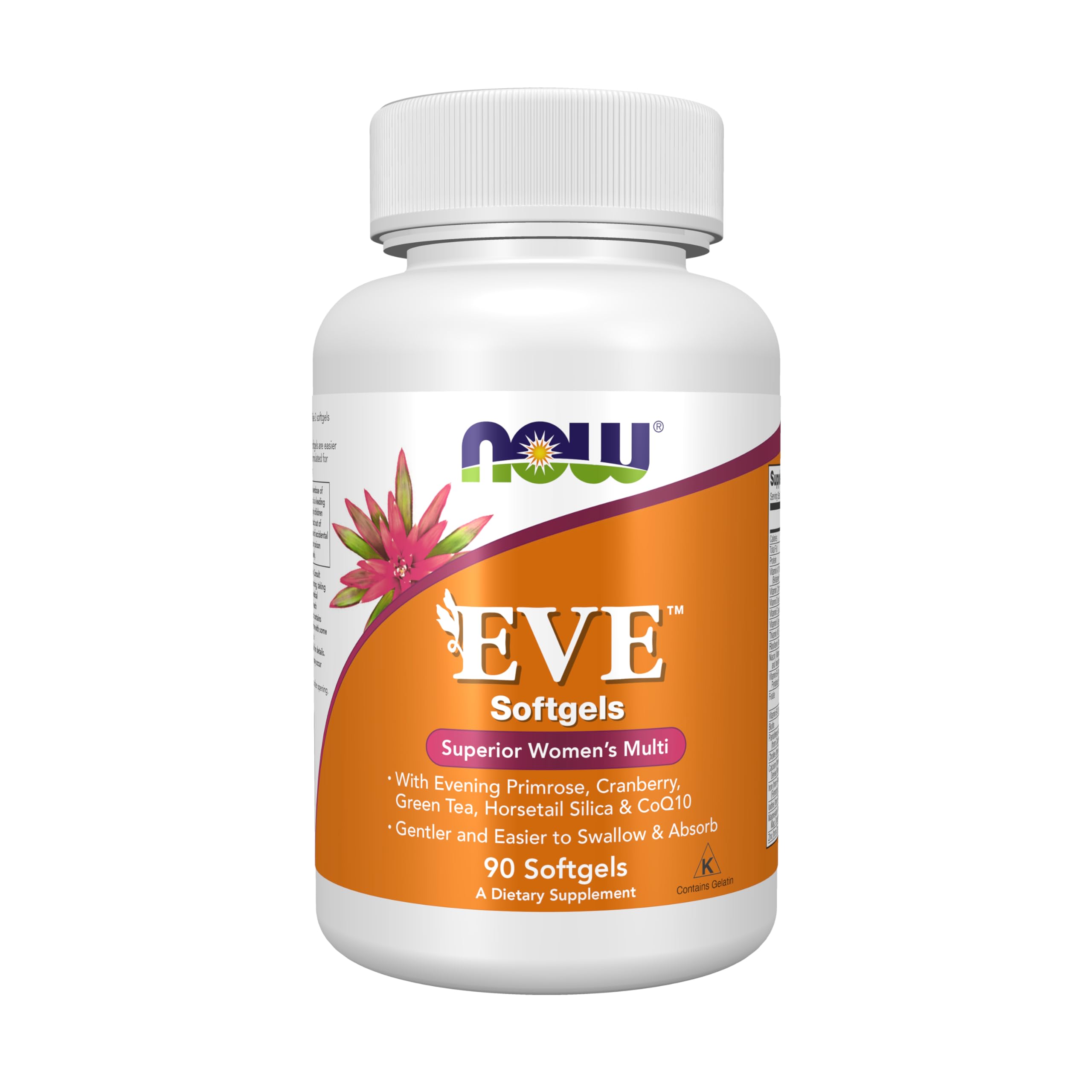 Supplements, Eve™ Women's Multivitamin with Evening Primrose, Cranberry, Green Tea, Horsetail Silica & CoQ10, 90 Softgels