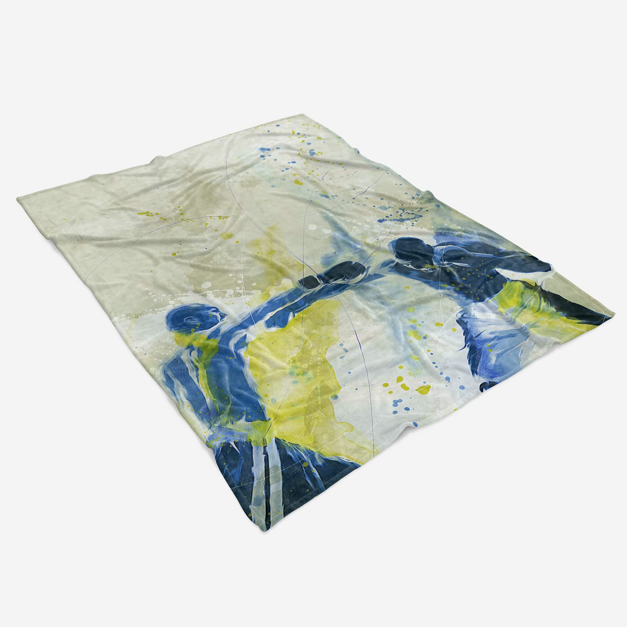 SplashArt Sport Handtuch Strandhandtuch Saunatuch Kuscheldecke Kunstvoll Boxen III Sporth Größe 180 x 130 cm (Tagesdecke - Sherpa Flies)