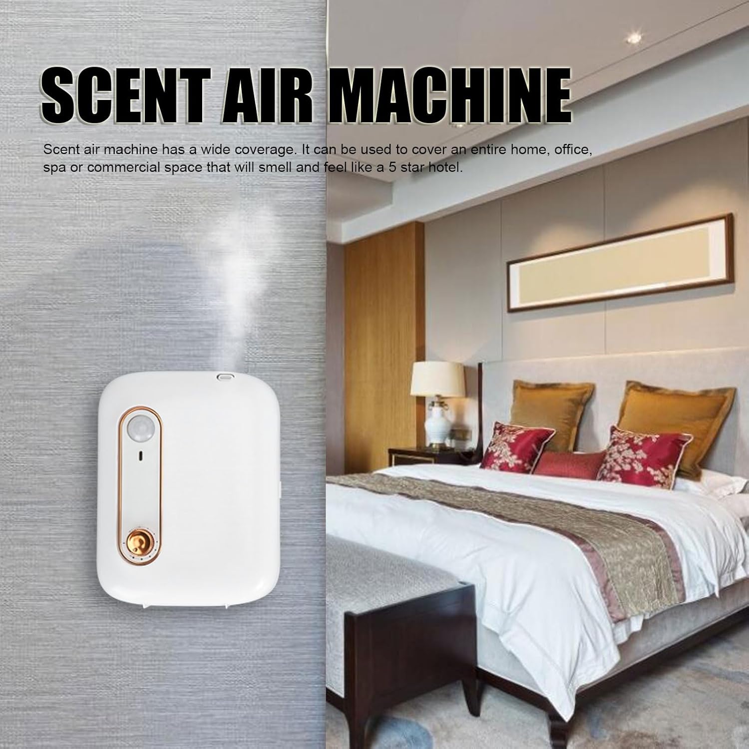 Scent Air Machine 280ml, Amazing Fragrance, Wide Coverage, Automatic Spray, Ultra Quiet, Efficient Scent Diffusion, Easy to Use, Energy Saving, ABS Material, US Plug 100-240V, 5W
