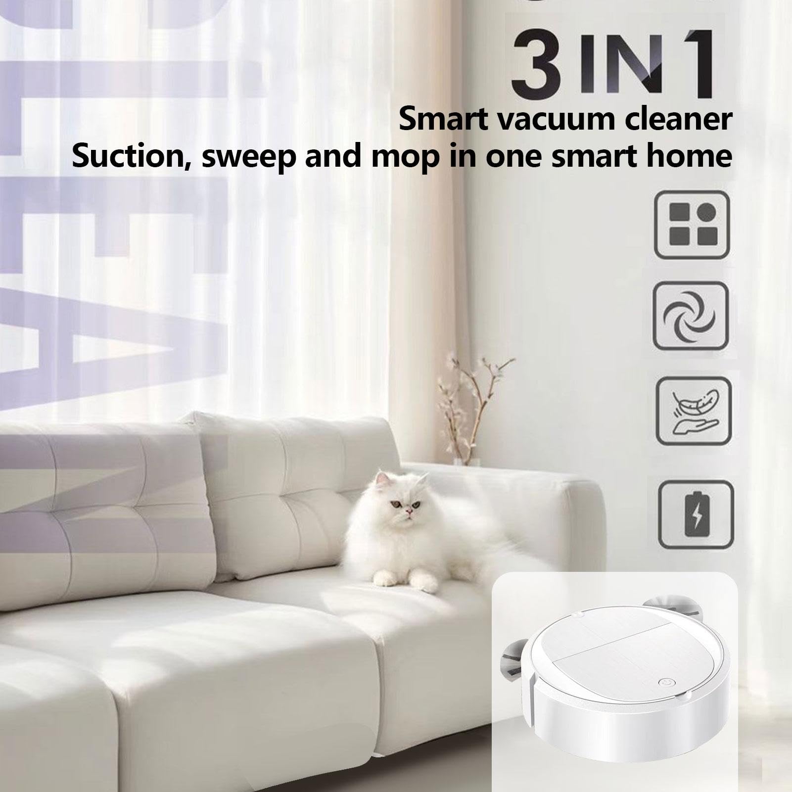 ロボット掃除機 電池式 ほこり・毛吸引 Amazon | 掃除ロボット - 強力な吸引小型ロボットクリーナー、自動掃除