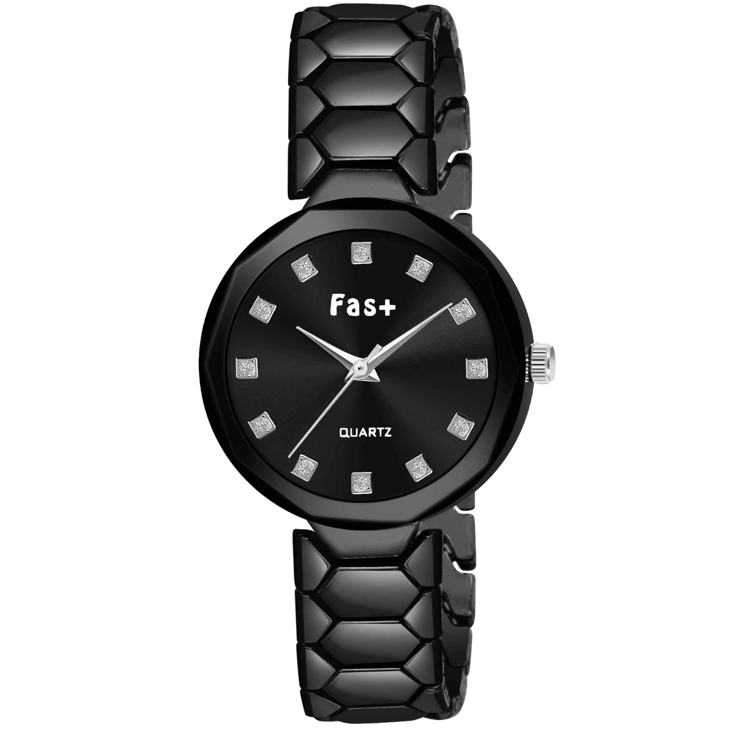 Fas + Decagon Shape Case Wrist Watches for Women and Girls Watch 3-403 (Black) (B0CX1VT2RM) Amazon Price History, Amazon Price Tracker