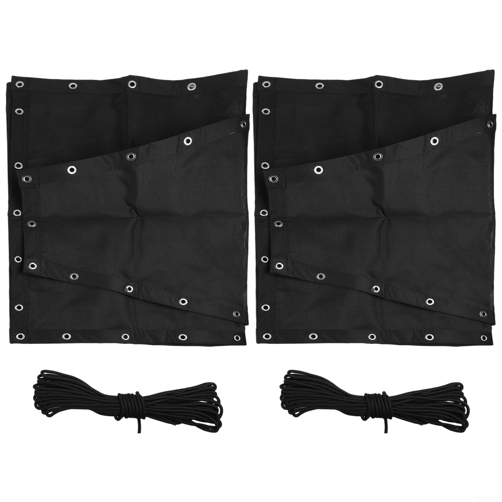 Tela de repuesto para silla de columpio colgante de Textilene de tamaño para adaptarse a 64 cm de ancho, 197 cm de largo y 23 cm de alto (2 piezas sin bolsillos)