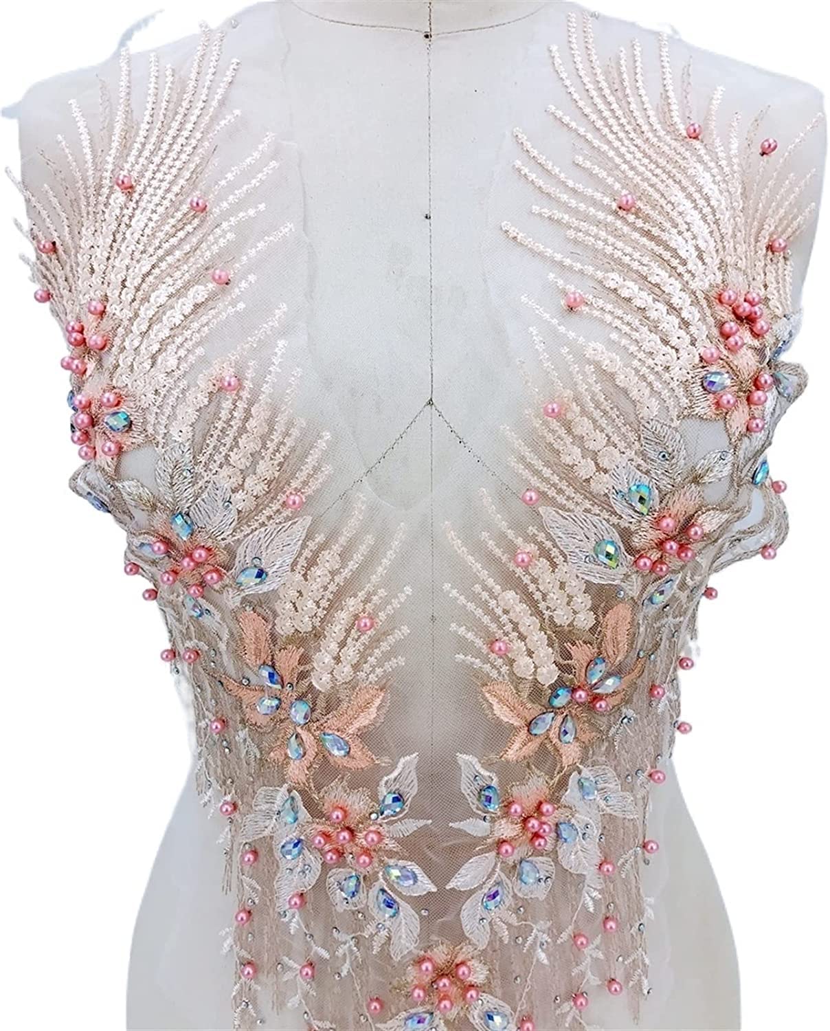 Applique fleur strass pour robe de soirée et costume de scène unique