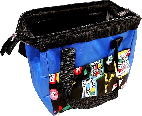 Bolso tote Bingo Dauber de 6 bolsillos (azul suerto)
