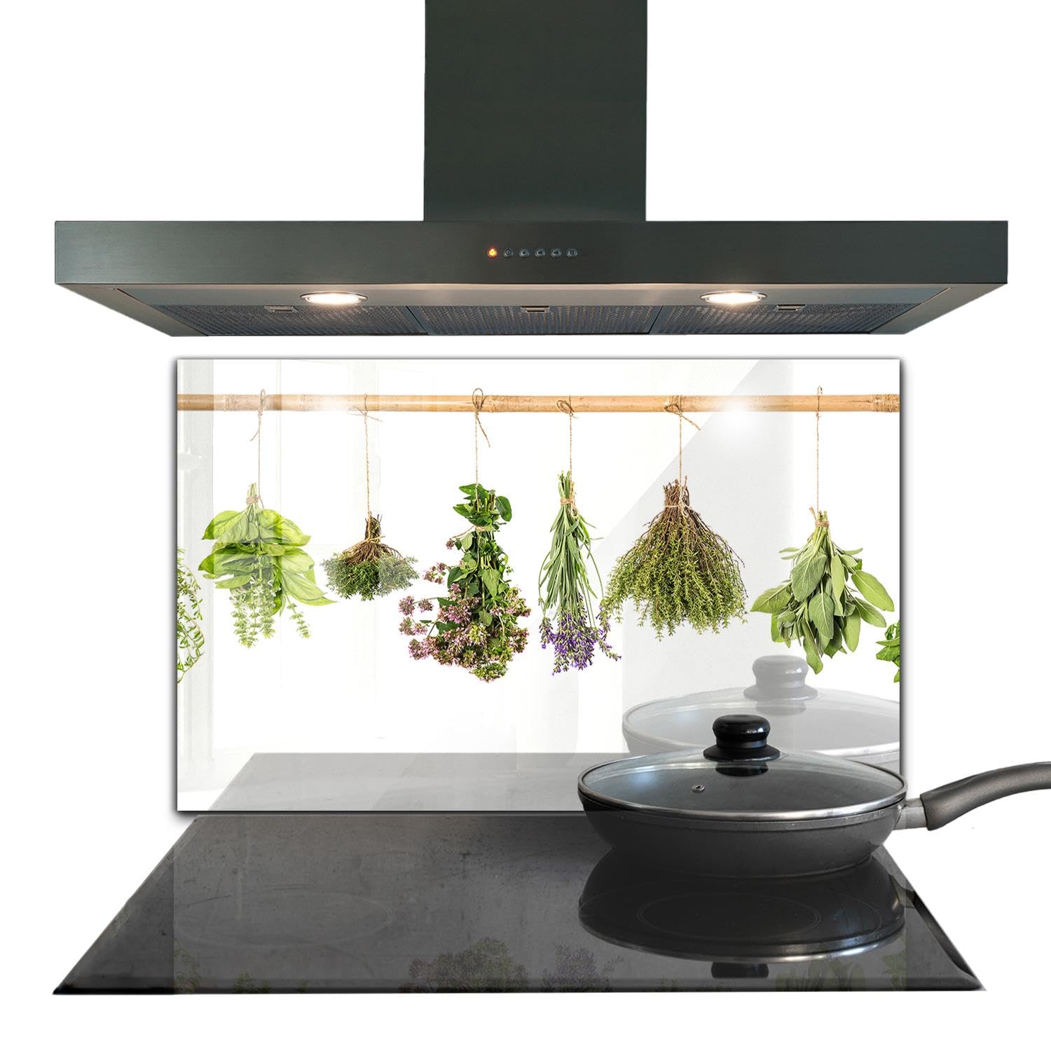 Panneau de cuisine autocollant 100x70 en verre trempé décoration murale