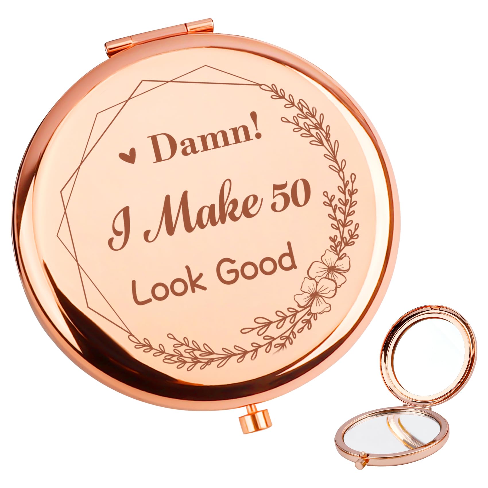 50th Birthday Gifts For Women Friend Sister 50th Birthday Gift Ideas Compact Mirror 50th Birthday Gifts For Her Mum Wife Auntie Gifts For 50 Year Old Women 50th Gifts For Womens 50th Birthday Presents