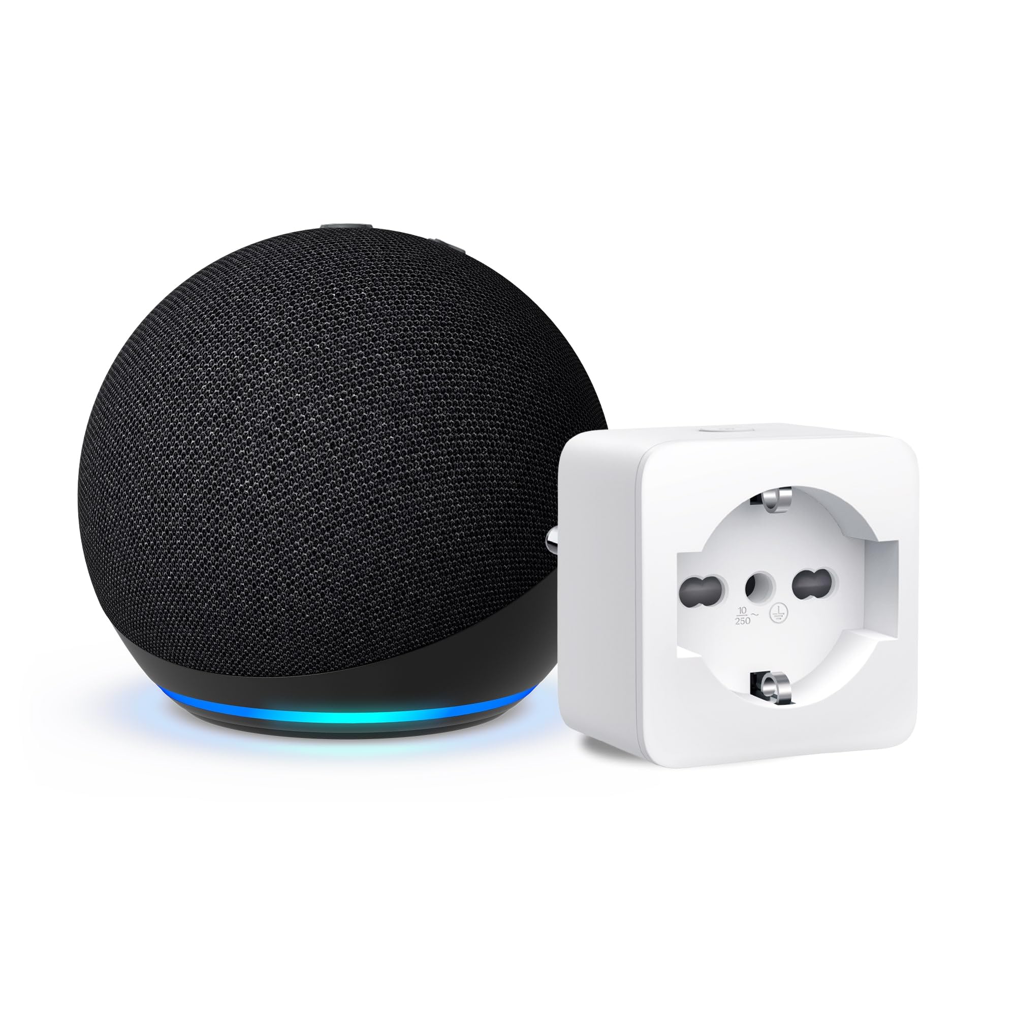 Echo Dot (5ª generazione) | Antracite + TP-Link Tapo Presa intelligente, compatibile con Alexa - Kit di base per Casa Intelligente
