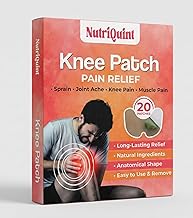 20 Unit Knee Pain Relief Patch for Daily Knee Support | Gentle Warming Comfort | Flexible Breathable Material | Easy Peel & Apply | Herbal