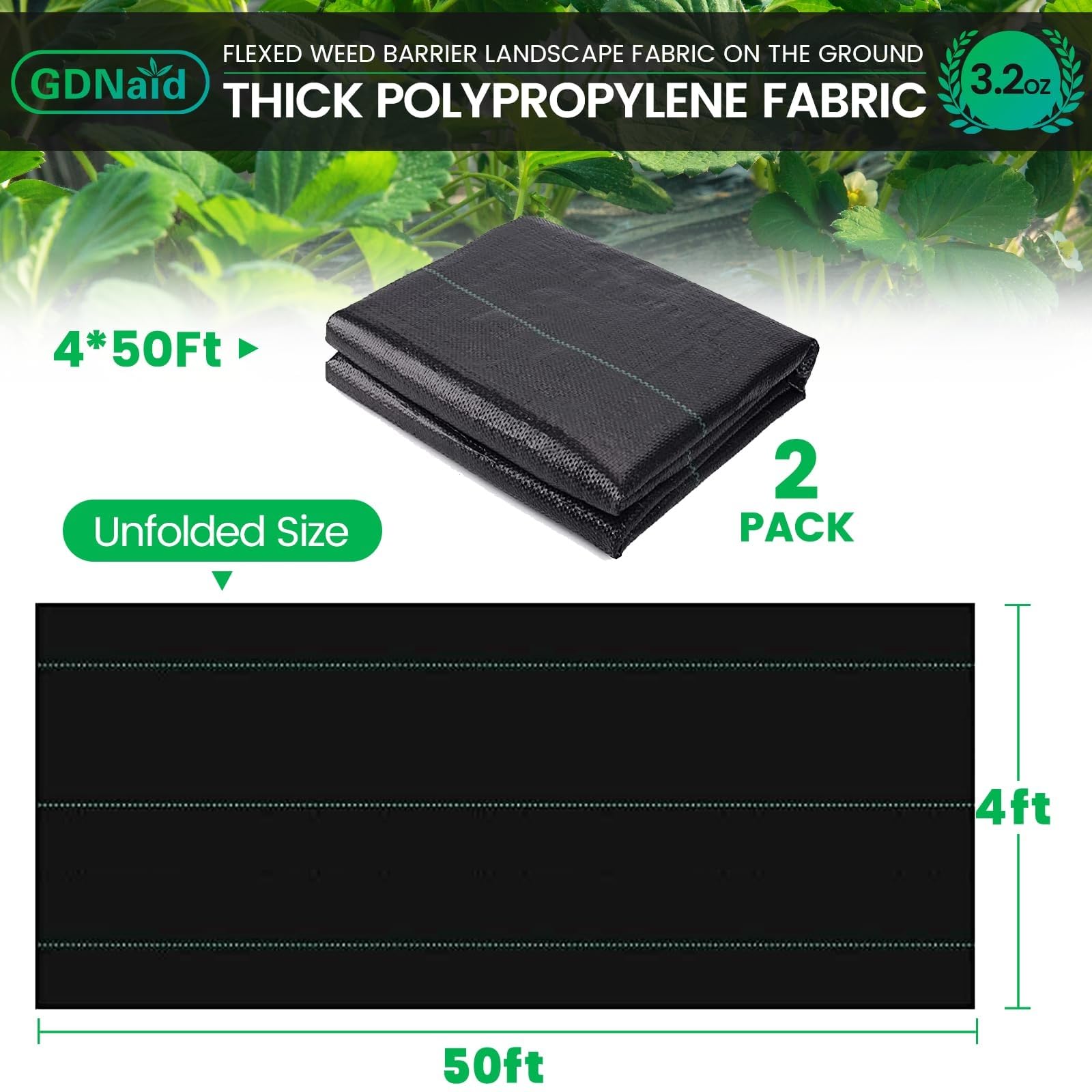 Telo protettivo in geotessile intrecciato, resistente, 60 g, per giardinaggio, telo per il controllo delle erbacce, 0,7 x 30 m, soluzione resistente