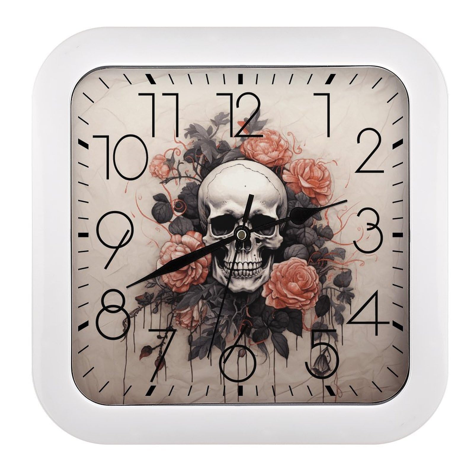 Horloge murale carrée silencieuse pour chambre réglant le problème de bruit
