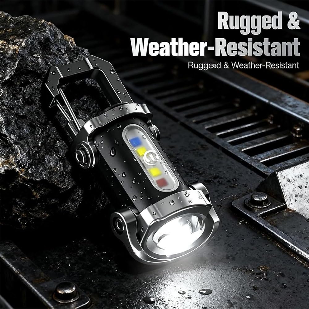 Portable Keychain Flashlight Pocket Rechargeable LED Flashlight, Mini ...